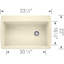 Diamond SILGRANIT 33.5" L x 22" W Super Single Drop-in/Undermount Kitchen Sink-40566055-40566057