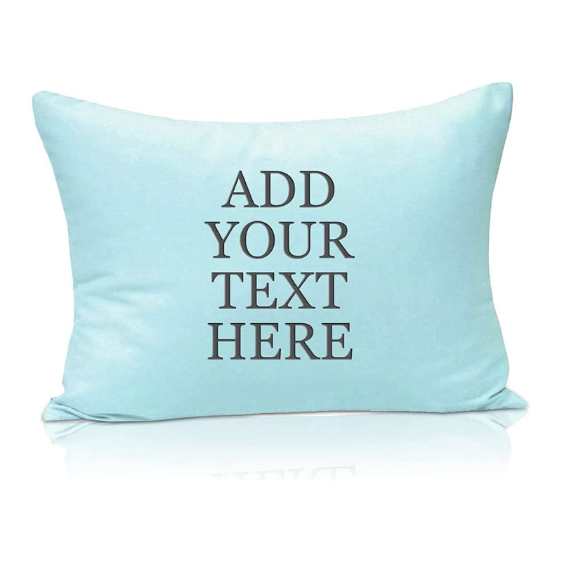 Taie d'oreiller en microfibre Lapo, Taie d'oreiller de 13 po x 18 po, Turquoise, Oui