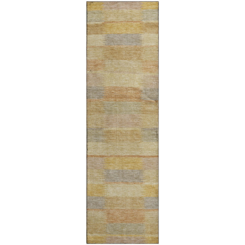 Premium Machine Washable Marasco AMF1628 Stripes Rug, Runner 2'3" x 7'6"