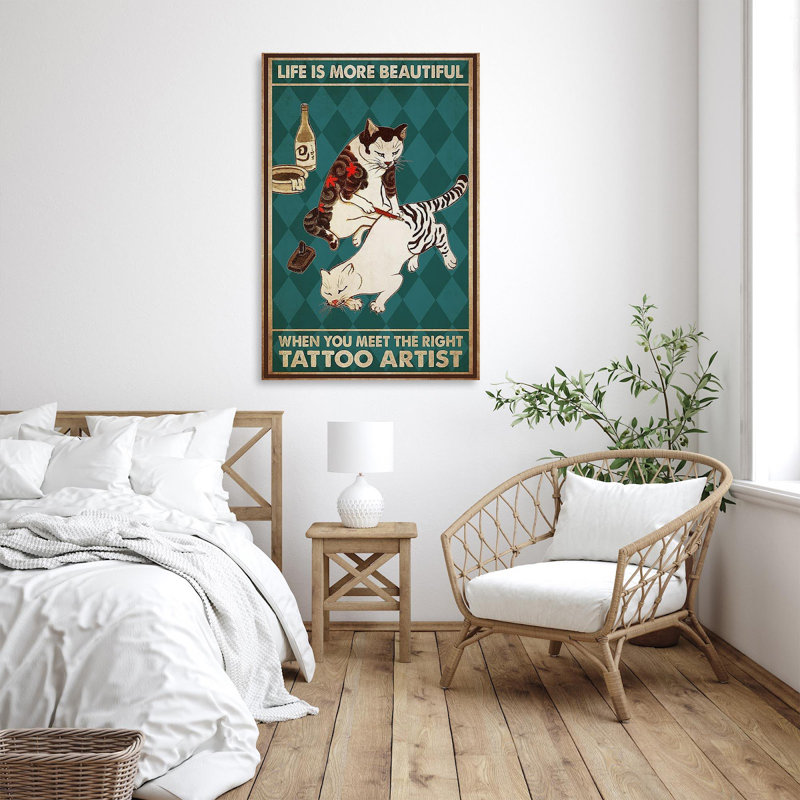 «Life Is More Beautiful When You rencontrez le droit», reproduction d'art graphique sur toile tendue