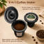 Cafetière à portion individuelle chaude et glacée, compatible avec plusieurs dosettes de café et moulu, convient aux grandes tasses, au-dessus de la glace et à la fonction d'infusion forte, pour un dortoir de voyage de bureau à domicile, noir classique