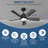 42 Inch Ceiling Fan With Light And Remote, Low Profile Ceiling Fan, Quiet, Dimmable LED, Reversible DC Motor, APP Control, Timer, For Bedroom Indoor Outdoor Use-2101163274-2101163316