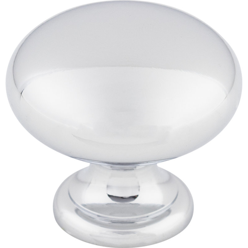 Mushroom 1 1/4" Diameter Round Knob, Polished Chrome