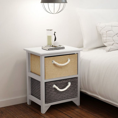 Emilio 2 Drawer Bedside Table