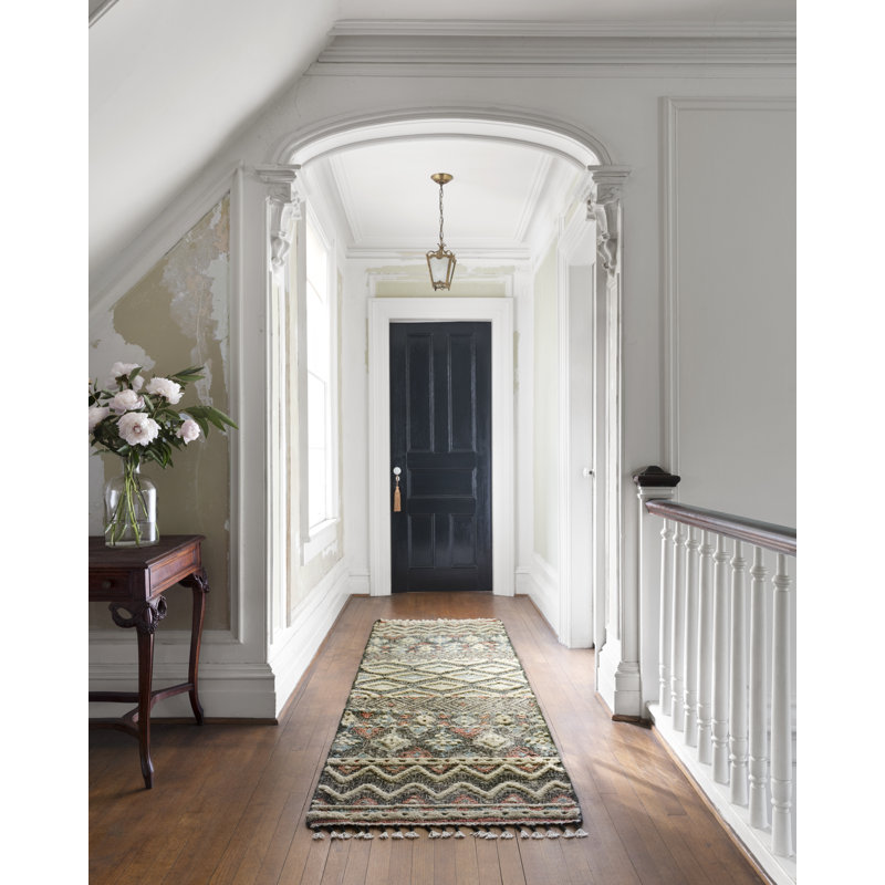 Tapis brun tissé à la main Bentonville, Tapis de couloir 2 pi 6 po x 8 pi