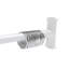 Tringle à rideau de douche d'angle en forme de L murale en aluminium antirouille Utopia Alley, 68 po x 28 po-48168107