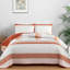 Ensemble de courtepointe 3 pièces à rayures bohémiennes en microfibre légère toutes saisons-122938657-122938663