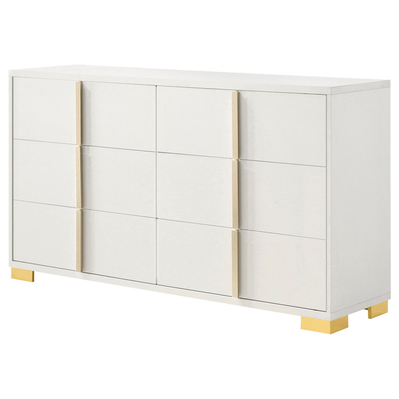 Commode 6 tiroirs Medici, Blanc