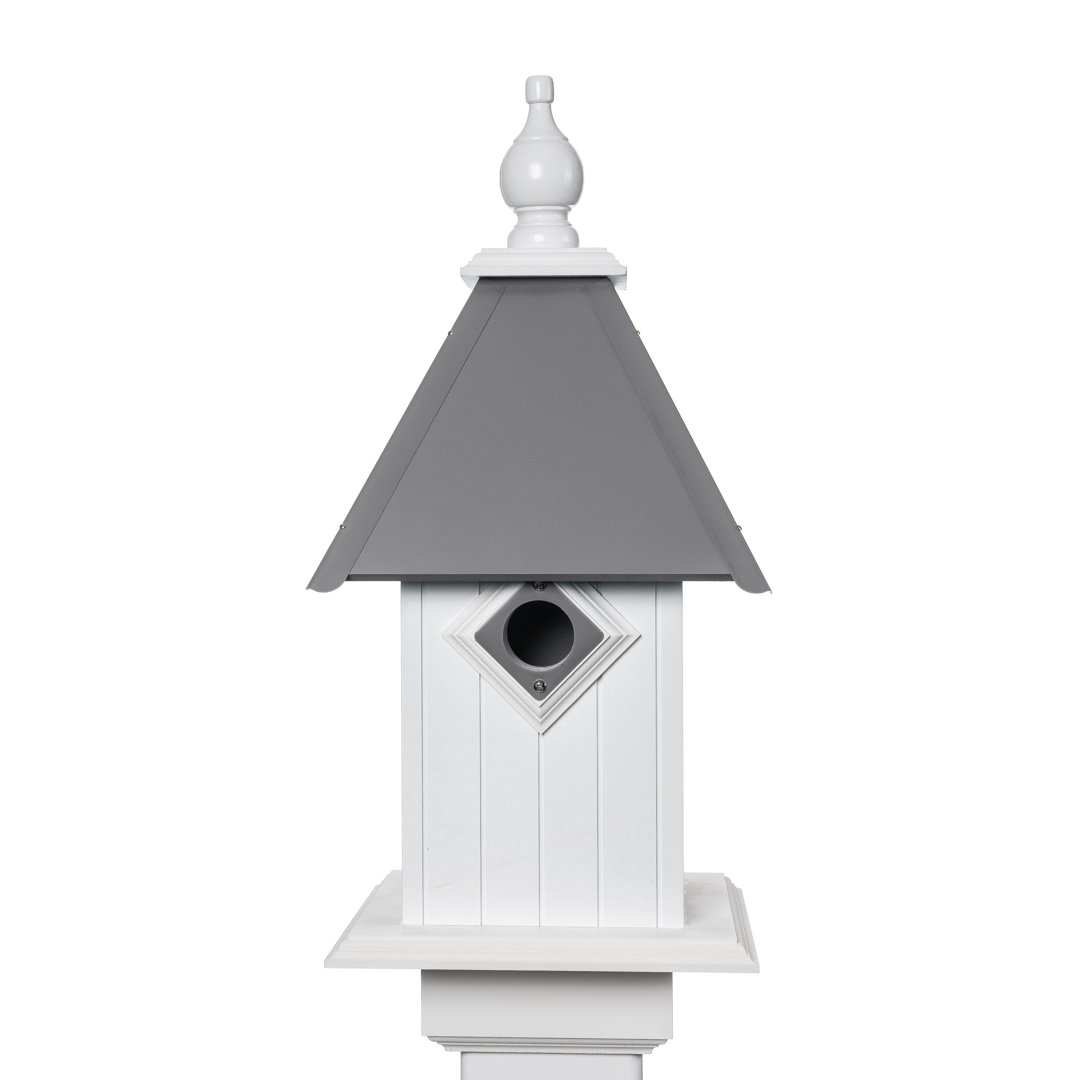Fort Calhoun 22'' H x 13.25'' W x 13.25'' D Post Rust Resistant Birdhouse Alcott Hill® 