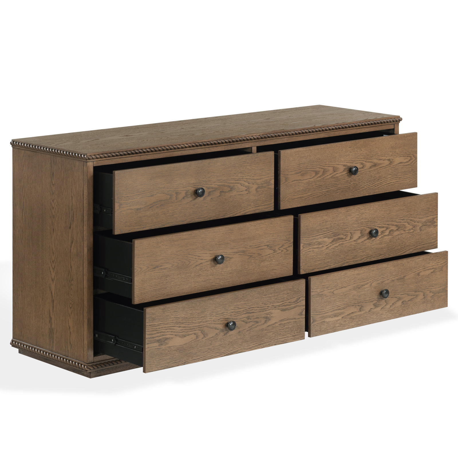 66" Rope Deail Dresser, Walnut