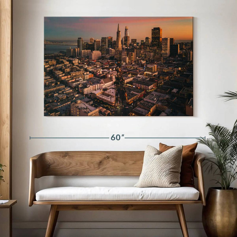 San Francisco Dusk Vibes, H 34 po x l 51 po