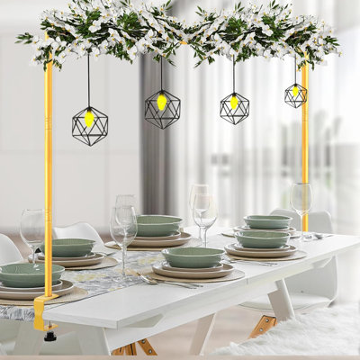 280cm W x 7cm D Metal Arbour in Gold