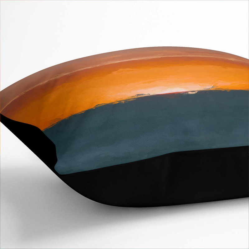 Square Throw Cushion, 40cm H x 40cm W x 15cm D, Black