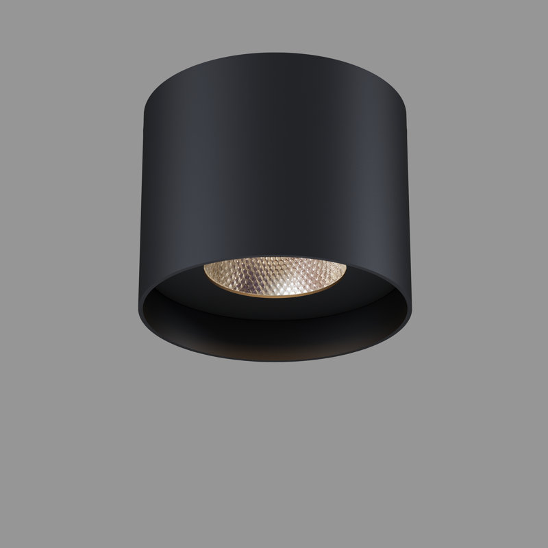 Flush Mount Ceiling Light, black Led Dimmable Cylinder Ceiling Light, 20W 5.9inch Aluminum Rustic Modern Ceiling Lamp For Foyer Closet Kitchen Hallway Entryway