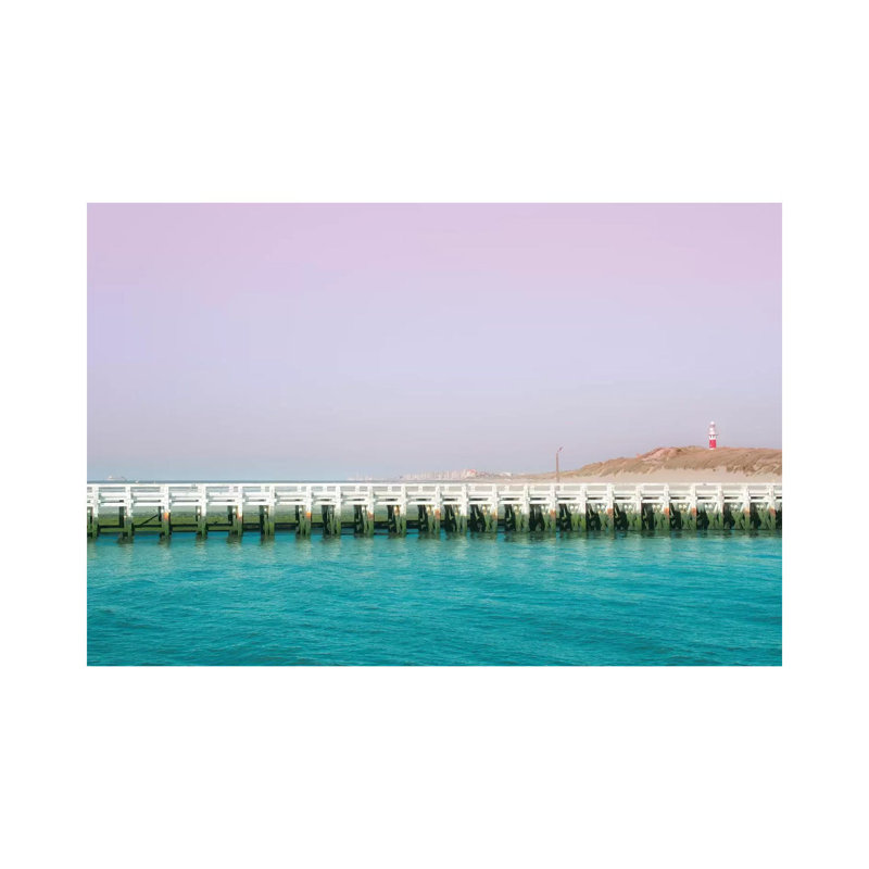 North Sea Pier by Beli - Wrapped Canvas Print, 20.32 cm H x 30.48 cm W
