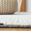 Tapis abstrait en laine à carreaux touffeté à la main-990470798