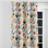 Rideau scandinave jaune et blanc Collage II - motif floral occultant avec œillets - 1 panneau