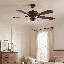 Ventilateur de plafond standard à 5 pales de 52 po avec chaînette et ensemble d'éclairage inclus Artice-86792480