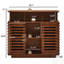 Buffet Farmhouse Lattice avec portes coulissantes, tablette réglable et rangement polyvalent pour les intérieurs modernes et rétro-129937206