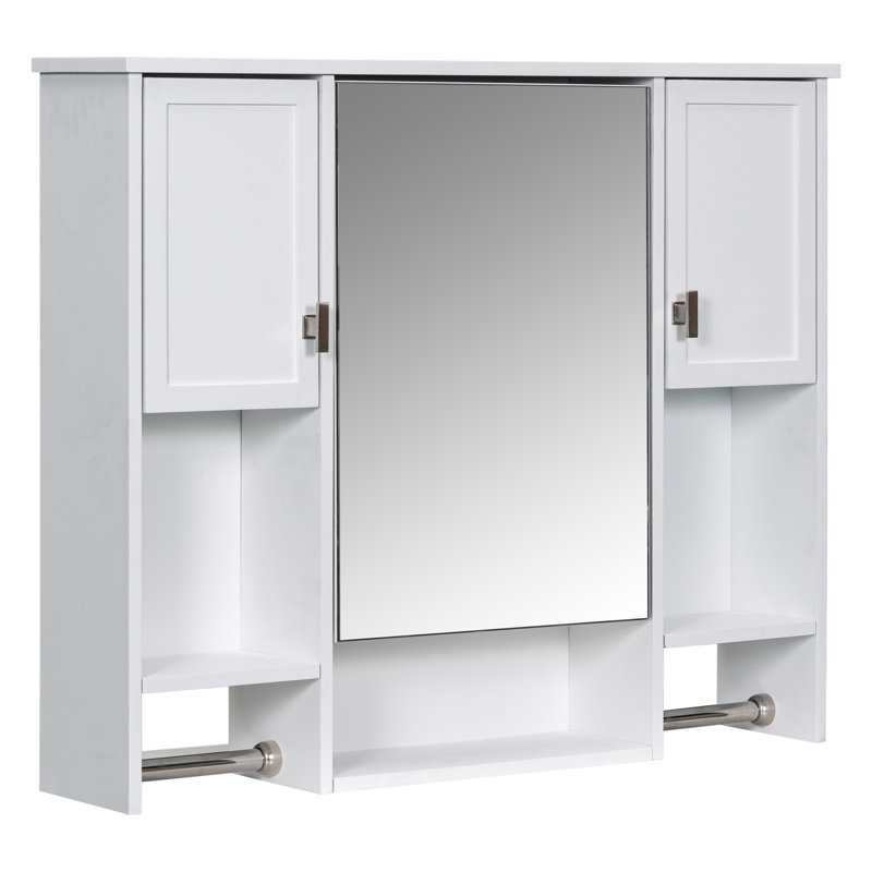 Armoire de rangement murale moderne 35 po x 28 po, Blanc