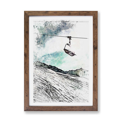 Ski Lift In The Alps In Abstract - Single Picture Frame Painting