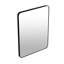 Miroir mural de salle de bain 24 po x 32 po avec cadre en métal noir - verre et dossier supérieurs de 4 mm pour plusieurs occasions