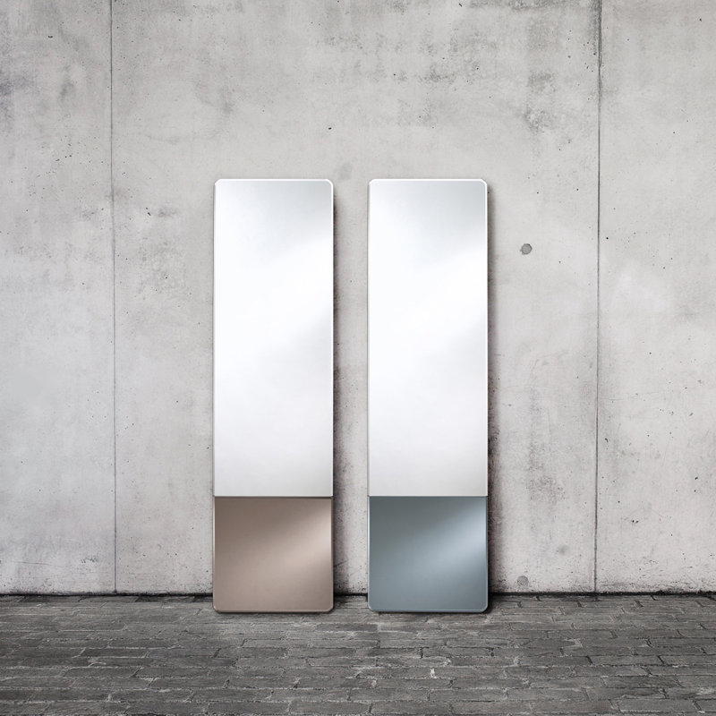 Bousquet Wood Flat Mirror, Grey