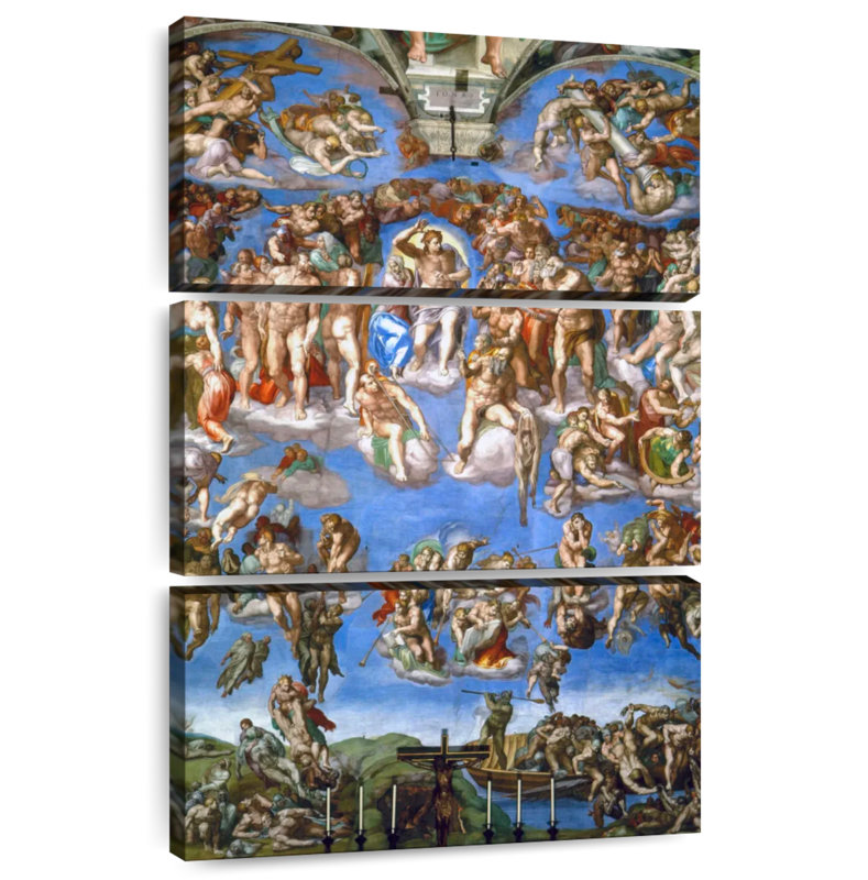 Leisha le Jugement dernier 1536-1541, H 50 po x l 32 po