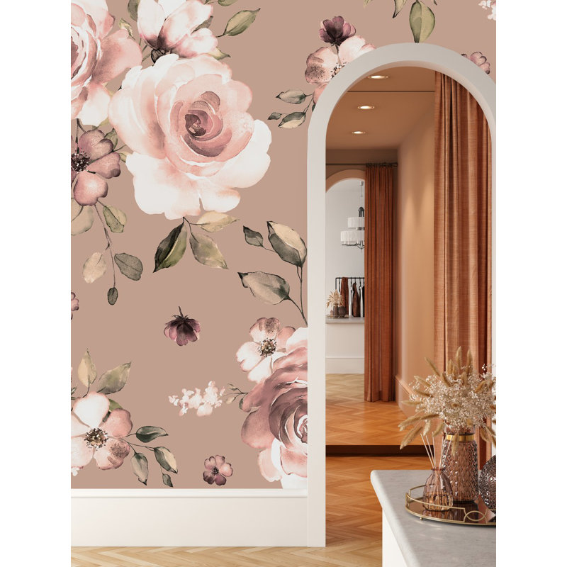 Adhésif mural Roses, L 0,84 pi x L 8,34 pi