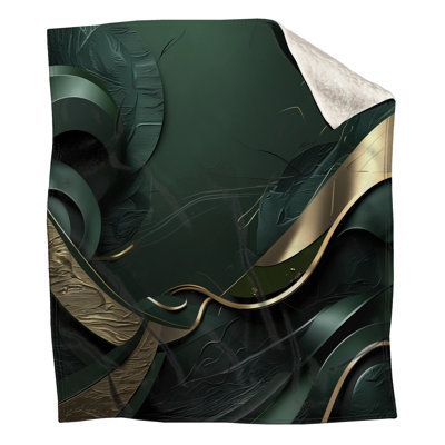Couvertures formes vertes et dorées