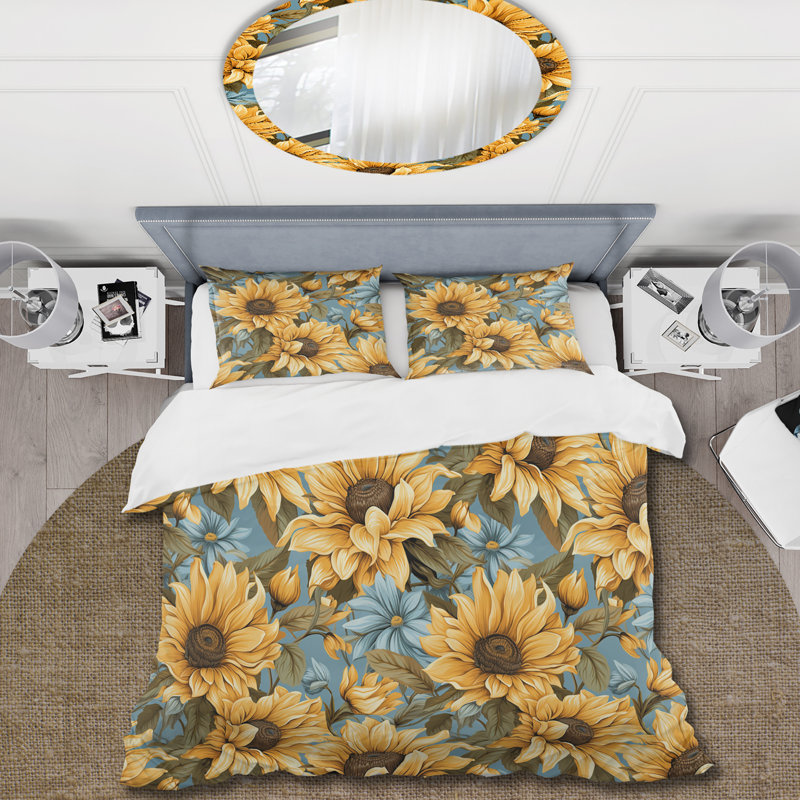 Literie à motif tropical Sunores Shores, Housse de couette pour très grand lit et 2 très