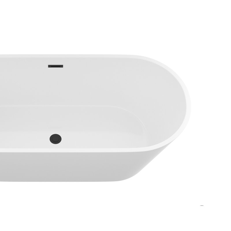 Élégante baignoire autoportante en acrylique au design moderne pour des salles de bain luxueuses