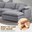 Canapé modulaire surdimensionné 8 pièces en chenille surdimensionné de 144 po avec siège et nuage et repose-pieds amovible-1478734096-1478734110