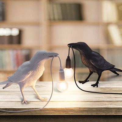 Lampe de table en résine avec ampoule pour salle de séjour