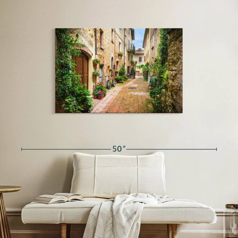 Ravi, pittoresque rue toscane, H 26 po x l 39 po