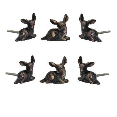 Briar 1.5" Length Deer Novelty Knob Multipack
