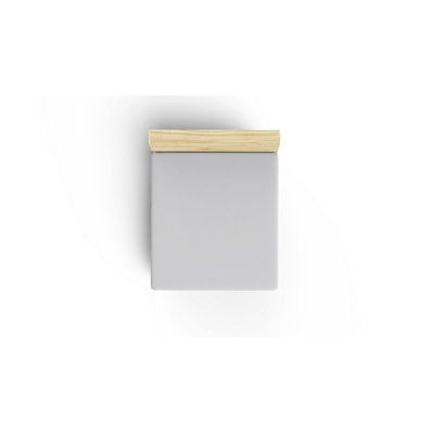 Premium 100% Cotton Fitted Sheet, 39 x 79 + 11.8 Deep, Grey | 155 Thread Count, Soft & Breathable | Machine Washable, Perfect for Comfortable Sleep & Easy Care | Ideal for Home & Guest Rooms