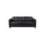 Canapé capitonné en cuir véritable Eldora - canapé d'inspiration Chesterfield moderne avec coussins profonds et pieds en bois massif