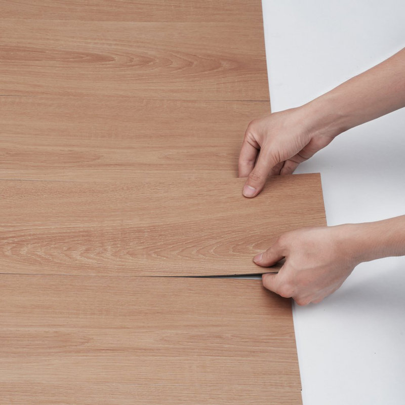 Self Adhesive Vinyl Floor Tiles 36 x 6 inch, 2.5mm Thick Peel & Stick, Natural Wood Grain DIY Flooring for Kitchen, Dining Room, Bedrooms & Bathrooms, Easy for Home Decor