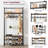 Hall Trees Entryway Bench with Storage, Multifunctional Hallway Organizer, Accent Furniture with Metal Frame