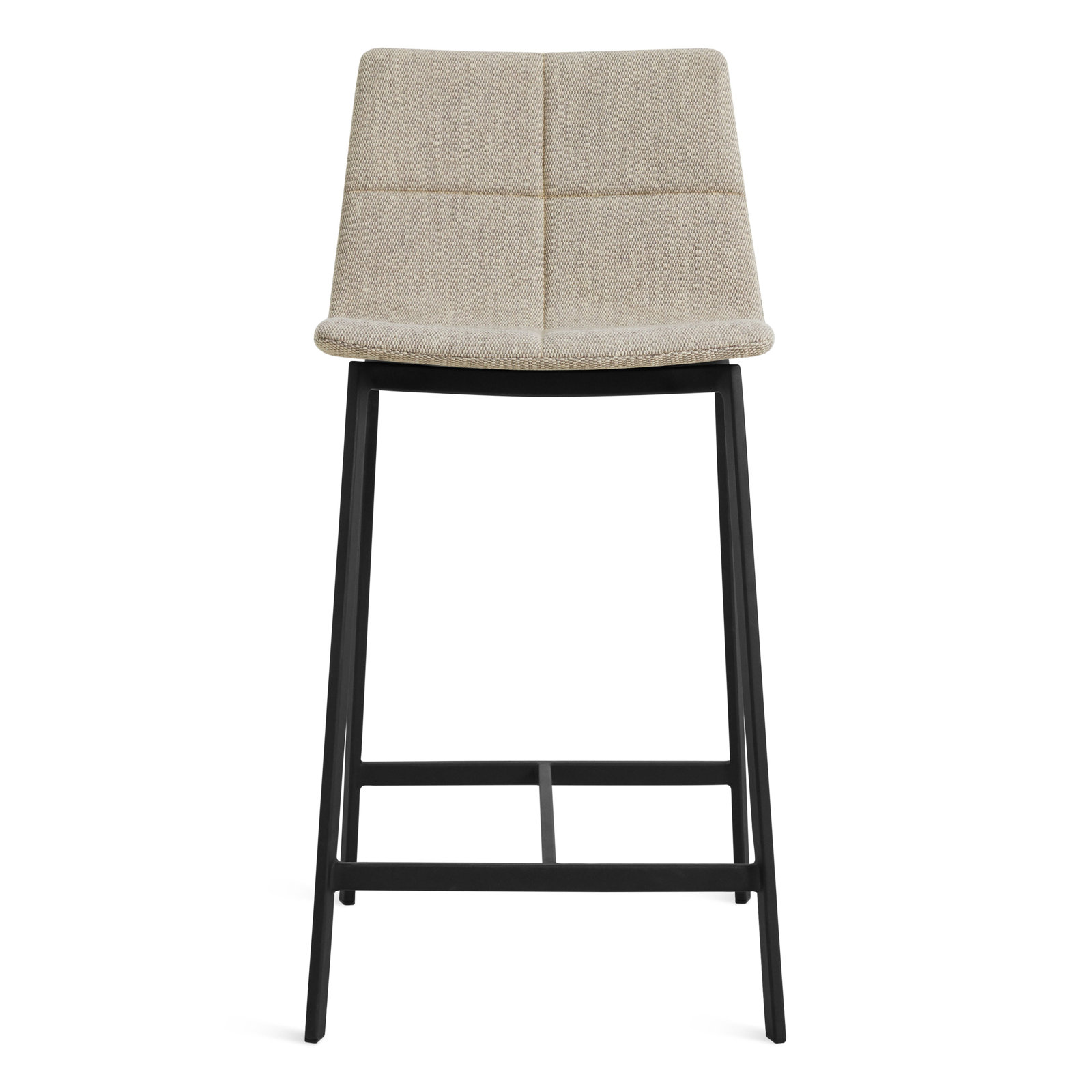 Between Us Bar Stool, Tait Stone Textured Basketweave, Black, Counter Stool (26" Seat Height)
