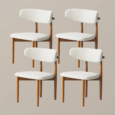 Chaises de salle à manger Mid-Century modernes en bois, chaise d'appoint rembourrée en bois, entièrement assemblée