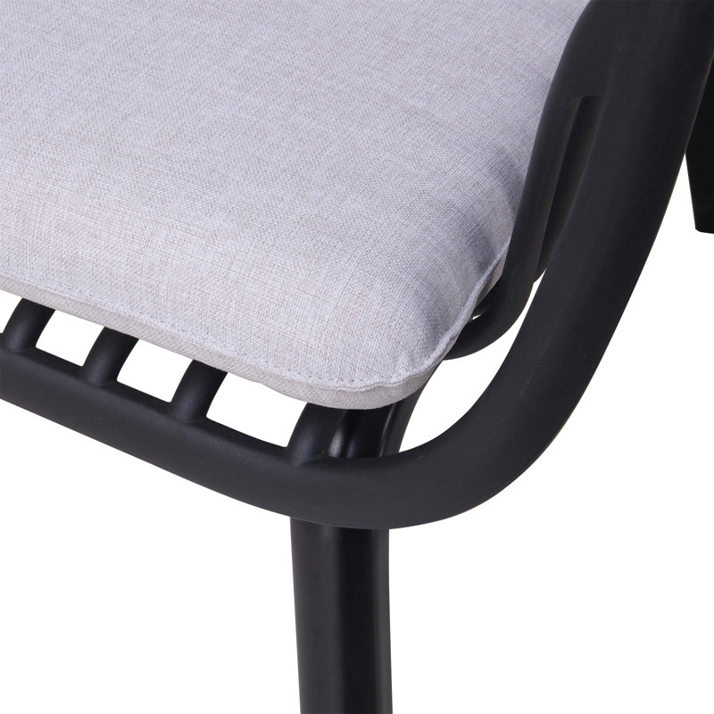 Ensemble de 2 fauteuils club Huron, Gris, Noir