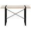 Table de travail contemporaine de 124 cm (49 po) pour bureau à domicile - Stratifié taupe avec pieds en métal noir - Robuste pour ordinateur