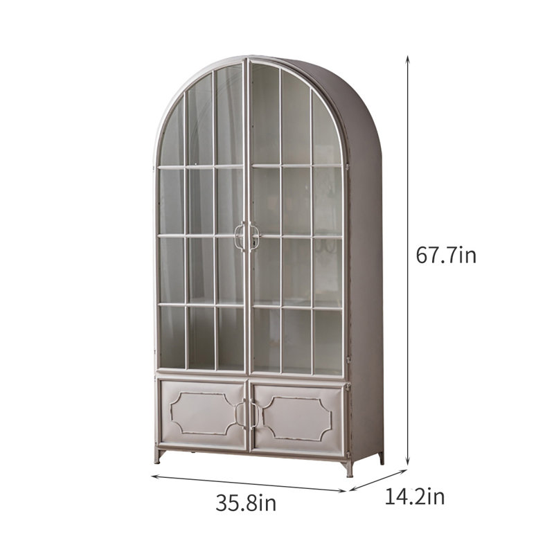 Retro Simple White Iron Bookcases