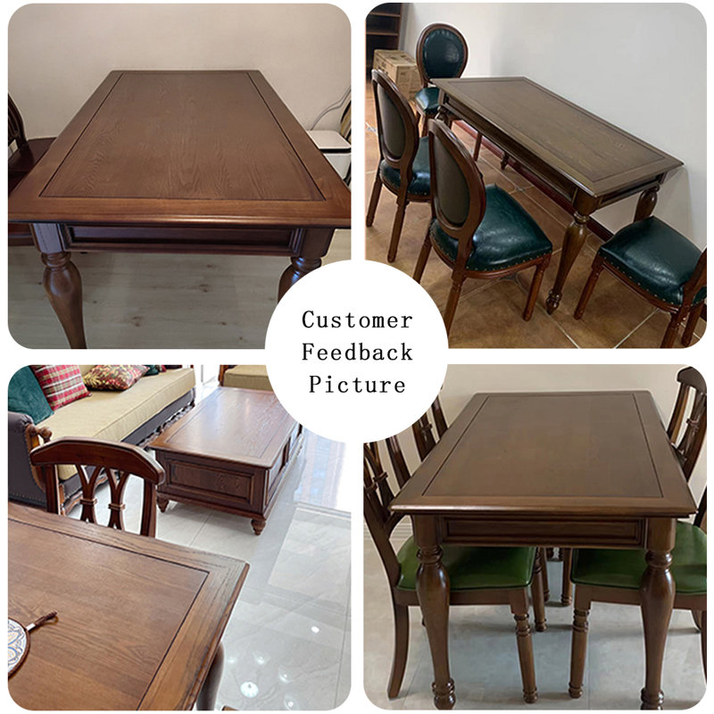 Table de salle à manger rectangulaire en bois manufacturé,  H 29,69 po x L 62,99 po x l 35,43 po