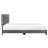 Dark Gray Velvet Upholstered Queen Platform Bed, Solid Wood, Adjustable Head Feature Bed Velvet, Wood Construction, Headboard Style-1798316624-1798316625