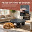 Table basse 35 "en forme de nuage noir - Design minimaliste d'inspiration pétale avec pieds sphériques, noir mat, peu encombrant et adapté aux enfants / animaux de compagnie pour les salons modernes-425834015