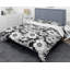 Ensemble de housse de couette à fleurs en monochrome rétro mid-century-138870838-48184867