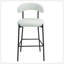 Tabouret de bar 26 po à hauteur de comptoir avec tabouret de bar et housse en tissu noir avec revêtement thermolaqué et repose-pieds-185588302